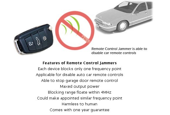 433mhz 315 mhz car remote control jammer - gps car lighter jammer security